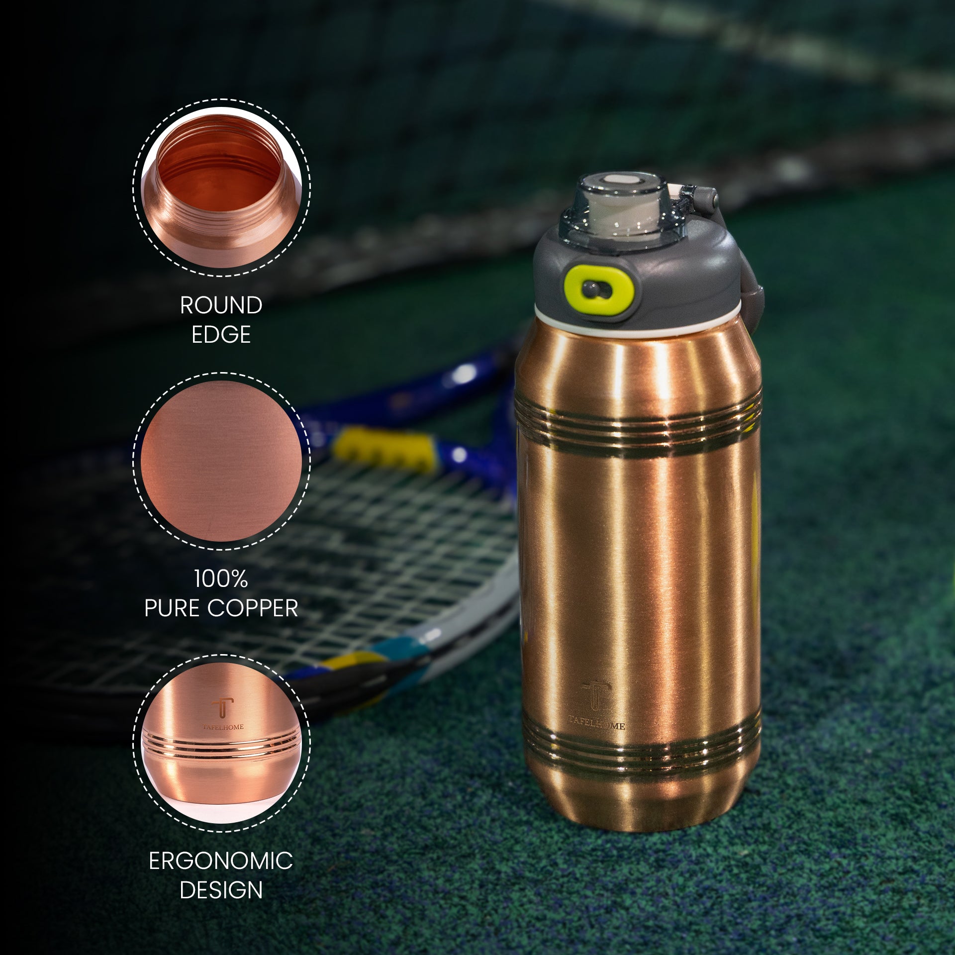COPPER SIPPER  – BOLD TRIPLE RING EDITION | 900 ML