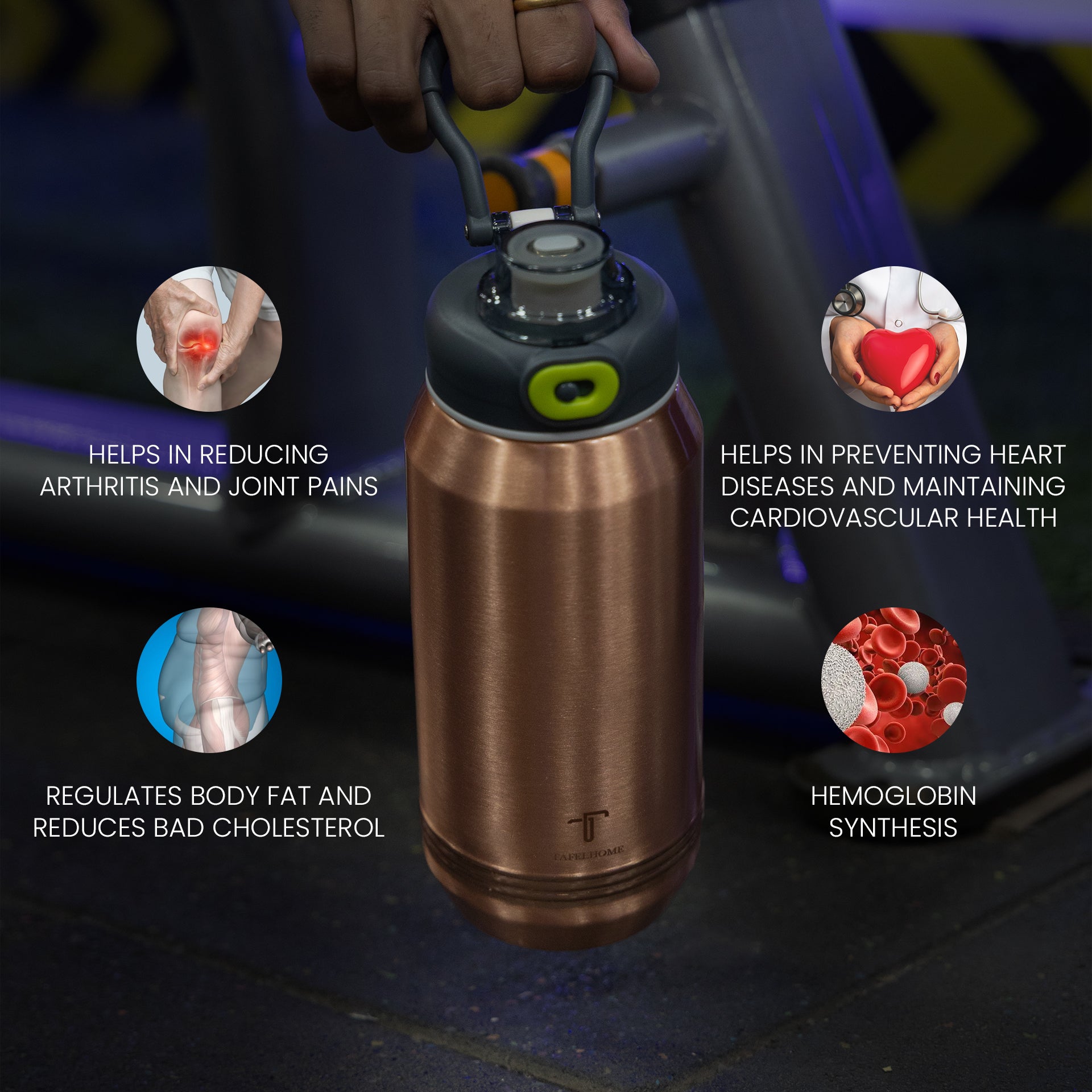 COPPER SIPPER - SLEEK BAND EDITION| 900 ML