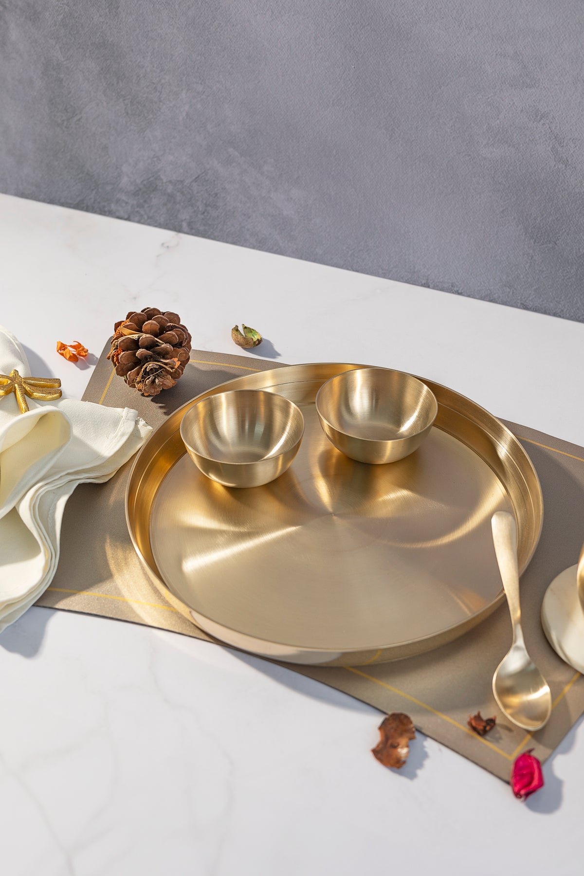 Pure Kansa Thali Set (5 Pieces)