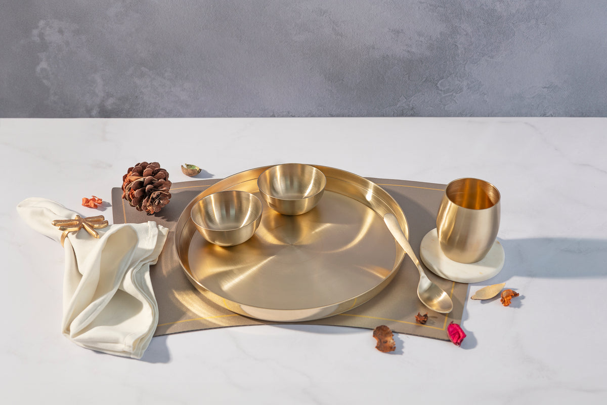Pure Kansa Thali Set (5 Pieces)