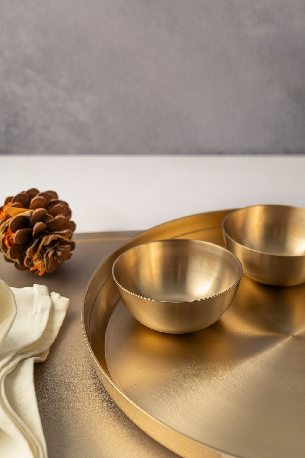 Tafelhome Pure Kansa Thali Set (5 Pieces)