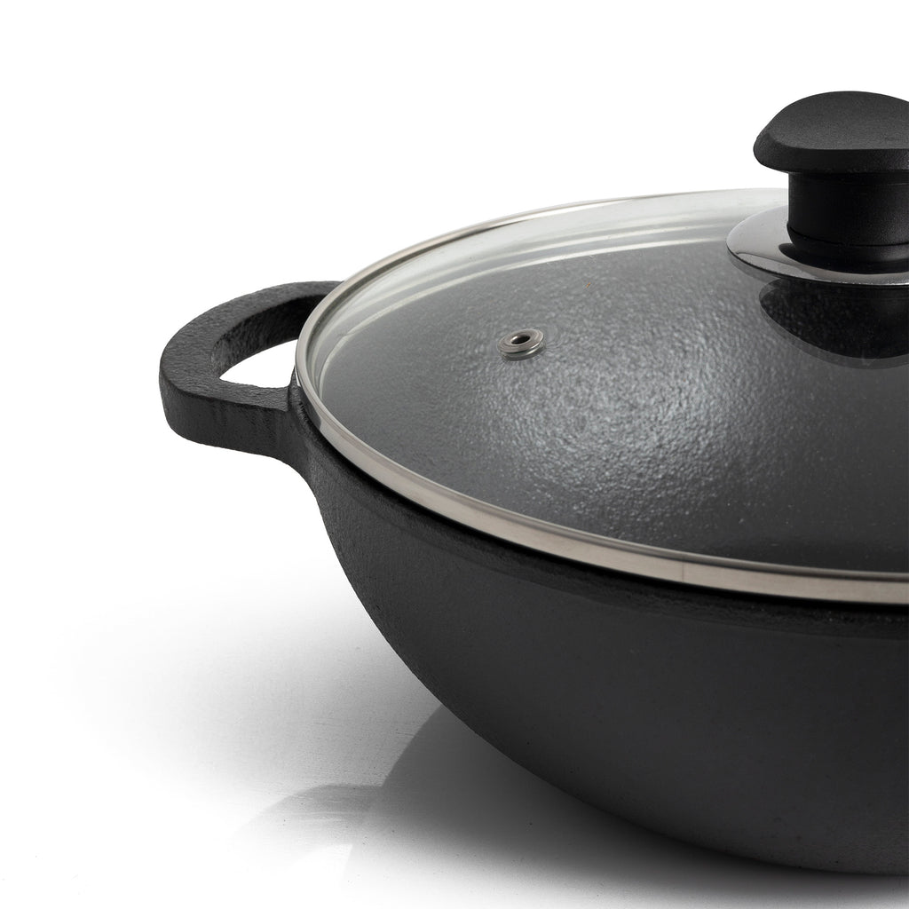 Cast Iron Kadai With Lid