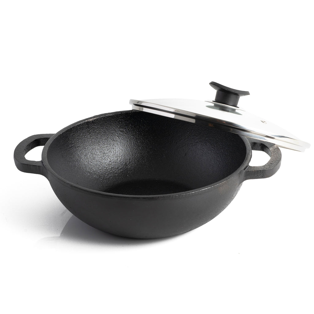 Cast Iron Kadai With Lid