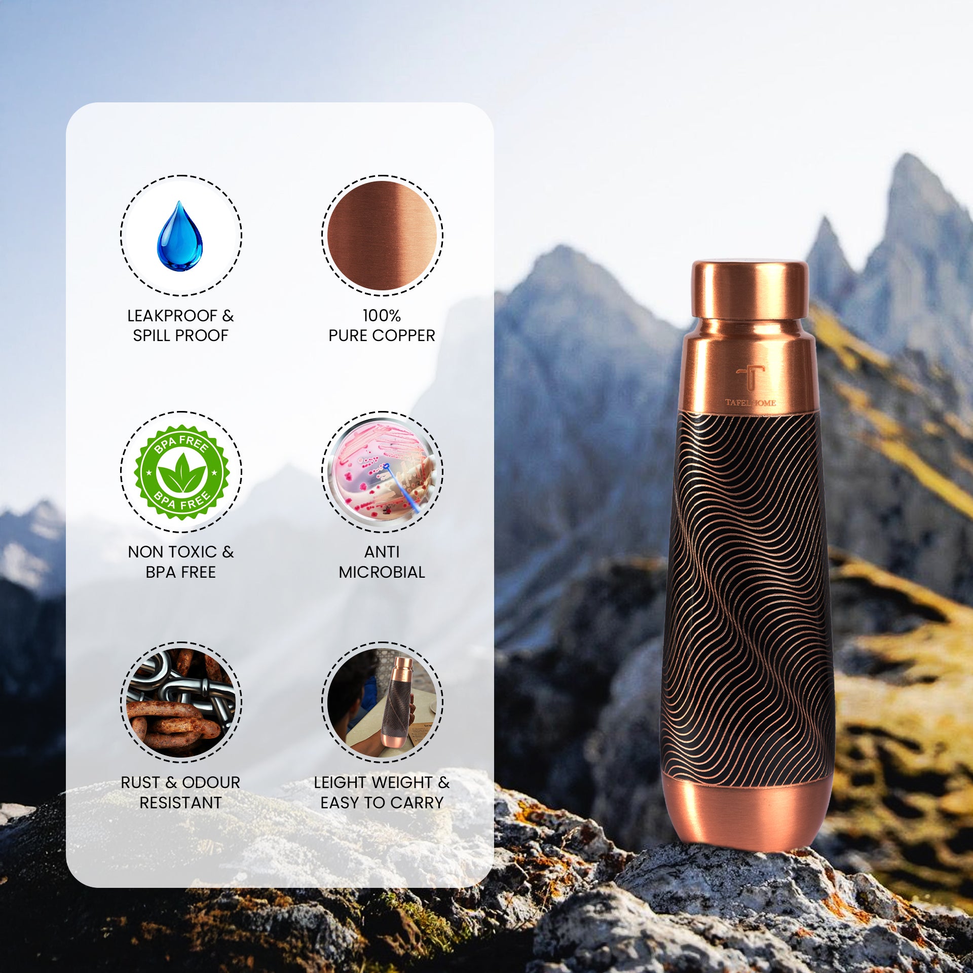 COPPER / BLACK SWIRL ETCHED | 900 ML